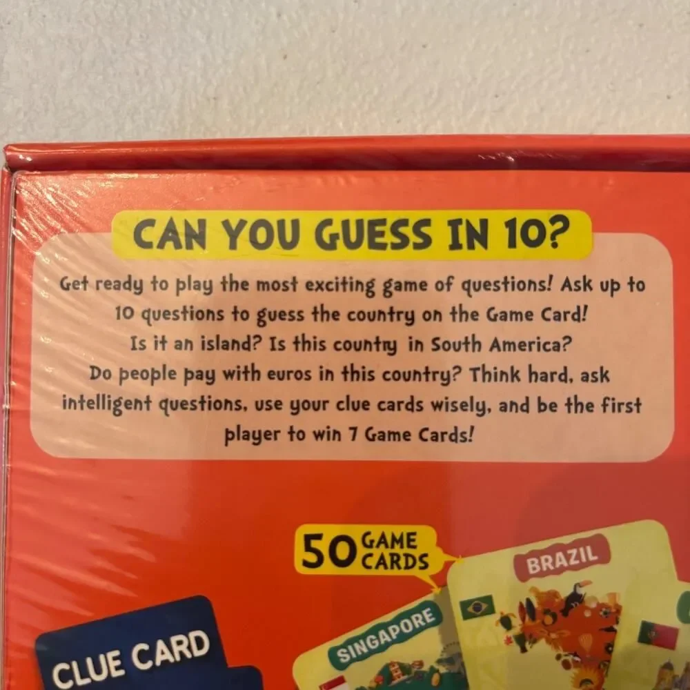 Skillmatics Guess in 10 Countries of The World Card Game Questions*NEW*Sealed*